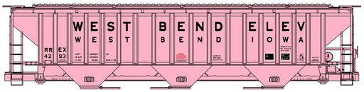 Accurail 81822 HO Scale PS 4750 3 Bay Covered Hopper Kit West Bend Elevator RREX 4293