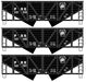 Accurail 8184 HO Scale H31c Woodside 2 Bay Hopper Kit 3 Pack Pennsylvania PRR (Plain Keystone)