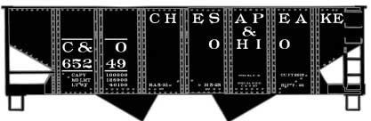 Accurail 81861 HO Scale 55 Ton H5-25 2 Bay Hopper Kit C&O 65249