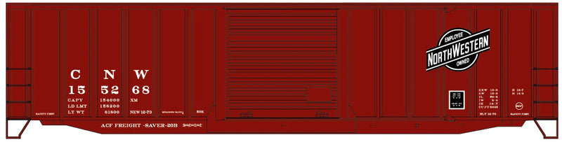 Accurail 81883 HO Scale 50' Exterior-Post Boxcar Kit Chicago & NorthWestern CNW 155268