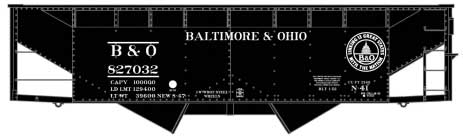 Accurail 81903 HO Scale 50 Ton Offset 2 Bay Hopper Kit Baltimore & Ohio B&O 827032 (13 Great States Logo)