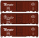Accurail 8191 HO Scale 40' Steel Boxcar Kit 3 Pack New York Central "Pacemaker" NYC