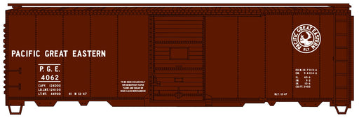 Accurail 81933 HO Scale 40' AAR Boxcar Pacific Great Eastern PGE 4062