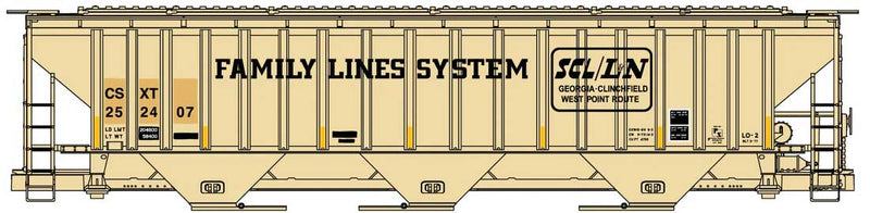 Accurail 81971 HO Scale PS 4750 3 Bay Covered Hopper Kit CSXT Ex-Family Lines