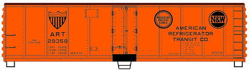 Accurail 8325 HO Scale 40' Steel Reefer Kit American Refrigerator Transit ART 29358 (N&W / M&P)