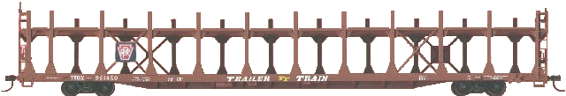 Accurail 9204 HO Scale Bi-Level Open Autorack Kit Pennsylvania PRR - NOS