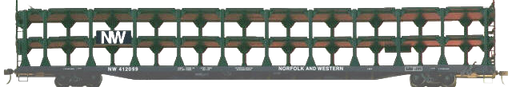 Accurail 9307 HO Scale Tri-Level Open Autorack Kit Norfolk & Western N&W - NOS