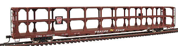 Accurail Accuready 80122 HO Scale 89' Tri-Level Open Auto Rack Pennsylvania PRR TTRX 961470 - NOS