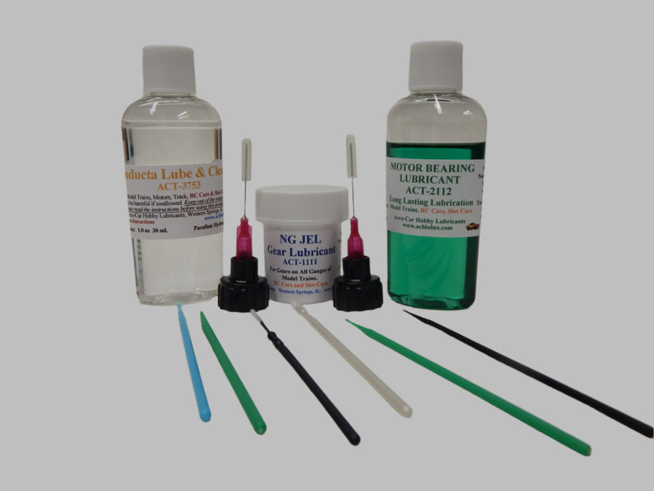 Aero-Car Hobby Lubricants 4004 Train Pak Gear & Motor Conducta Lube Maintenance Set