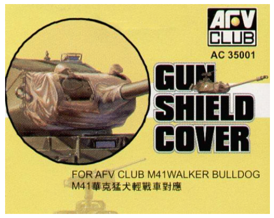 AFV Club AC35001 1/35 Gun Shield Cover For AFV Club M41 Walker Bulldog Detail Kit