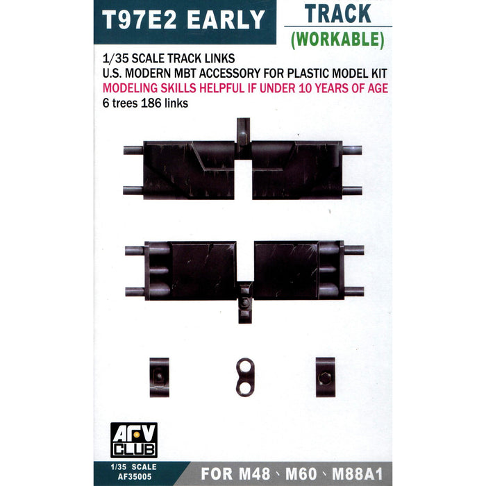 AFV Club AF35005 1/35 Workable Track Links Detail Kit for U.S. MBT T97E2 Early