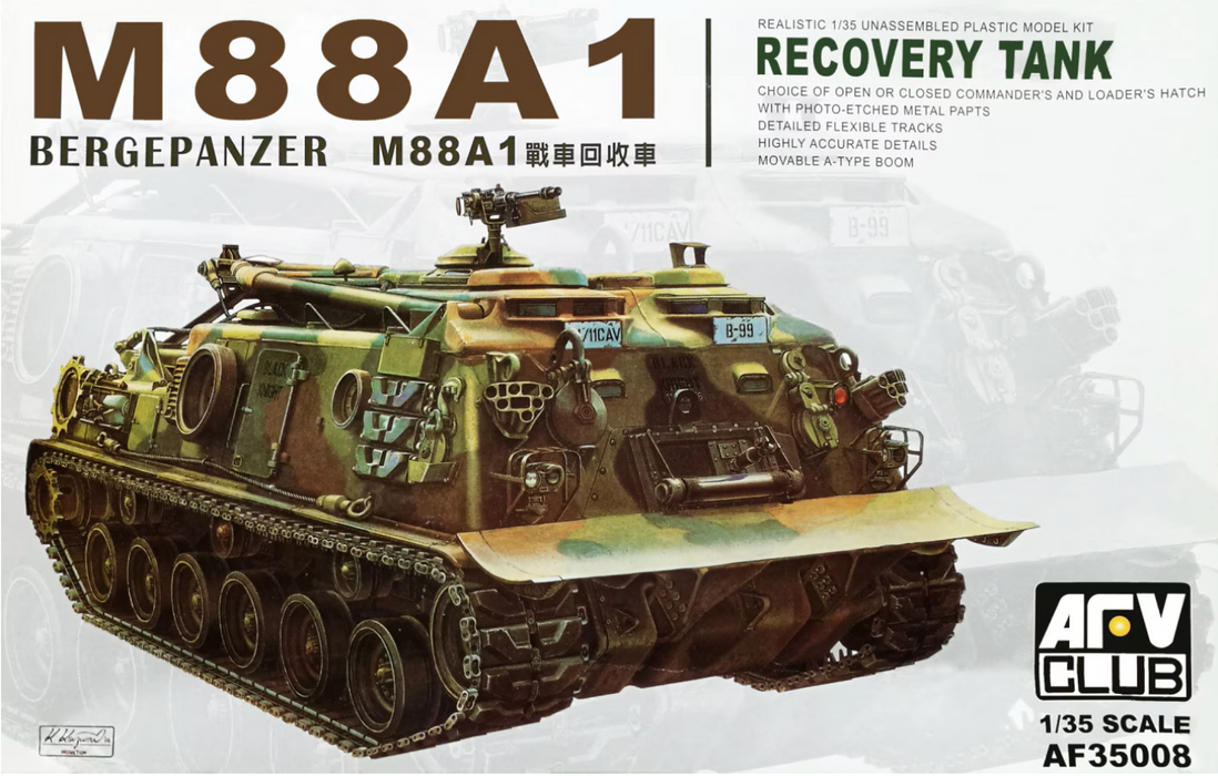 AFV Club AF35008 1/35 M88A1 Bergepanzer Recovery Tank Model Tank Kit