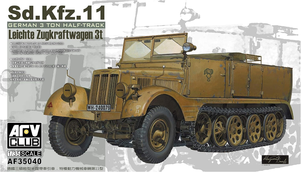 AFV Club AF35040 1/35 Sd.Kfz.11 German 3 Ton Half-Track Model Kit