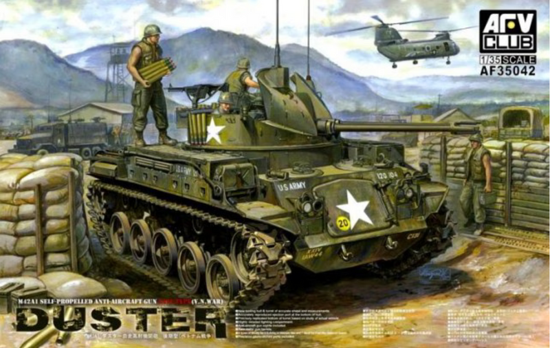 AFV Club AF35042 1/35 M42A1 Anti-Aircraft Gun Duster Late Type V.N. War Model Kit