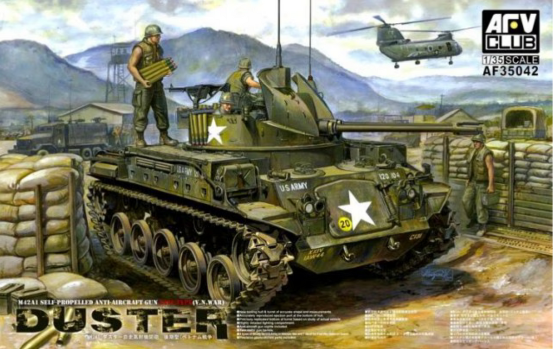 AFV Club AF35042 1/35 M42A1 Anti-Aircraft Gun Duster Late Type V.N. War Model Kit