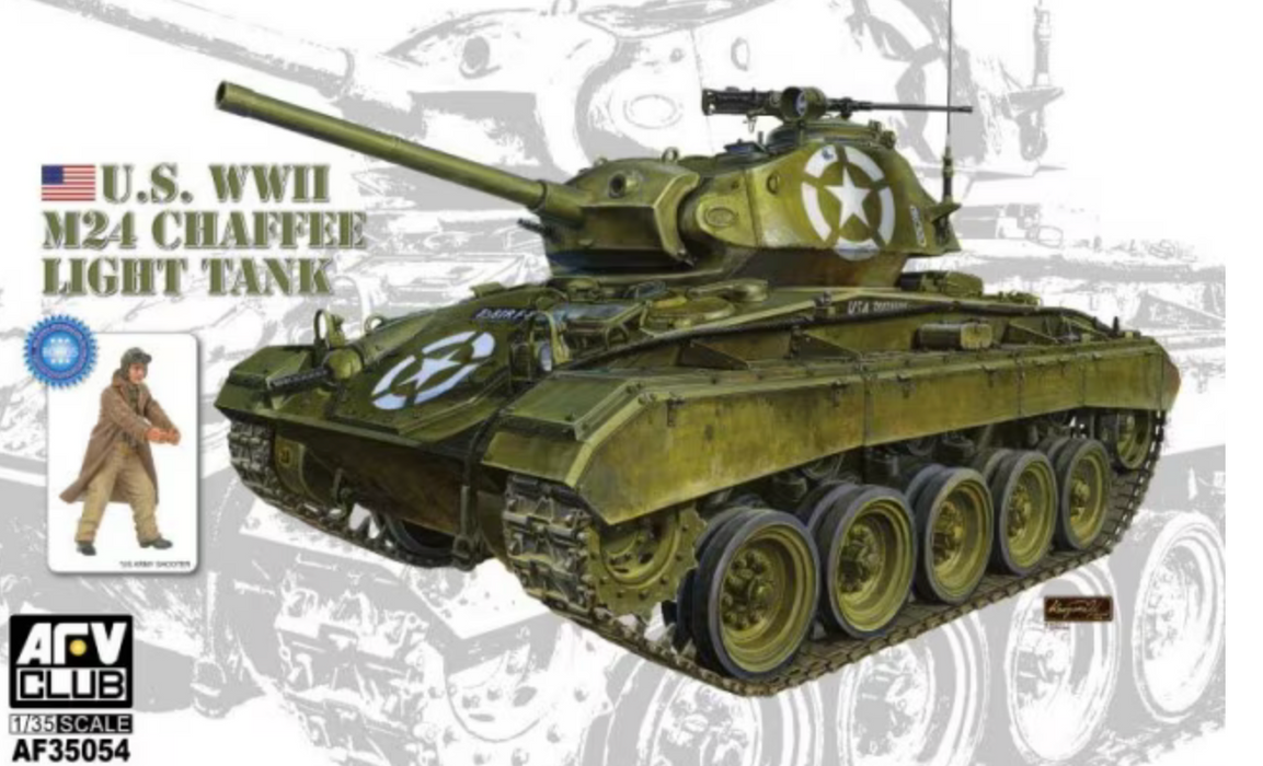 AFV Club AF35054 1/35 M24 Chaffee U.S. WWII Light Tank Model Kit