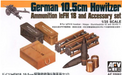 AFV Club AF35062 1/35 German 10.5cm Howitzer Ammunition leFH 18 and Accessory Set Model Kit