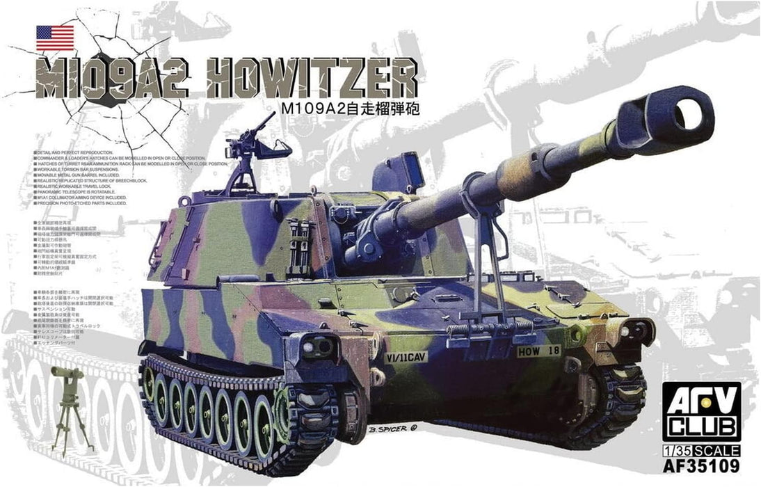 AFV Club AF35109 1/35 M109A2 Self-Propelled Howitzer Model Kit