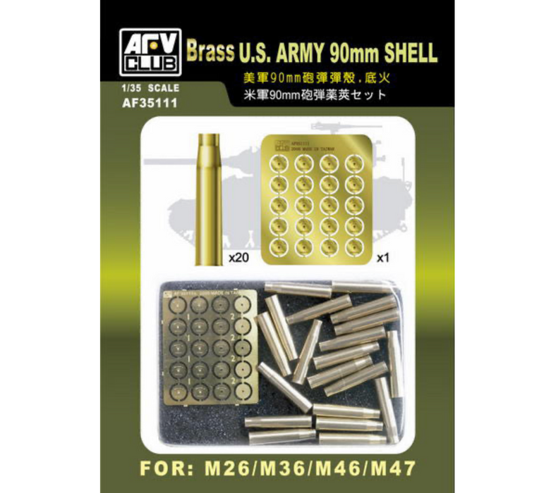AFV Club AF35111 1/35 Brass U.S. Army 90mm Shell Kit for M26/M36/M46/M47