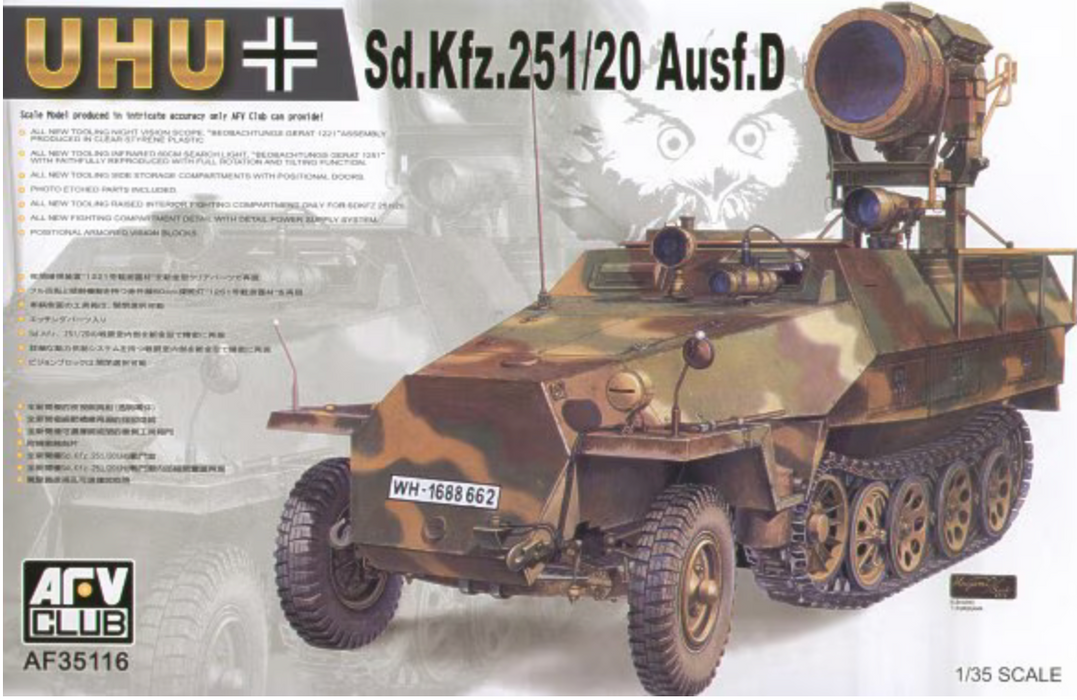 AFV Club AF35116 1/35 Sd.Kfz. 251/20 Uhu Ausf. D Half-Track Model Kit