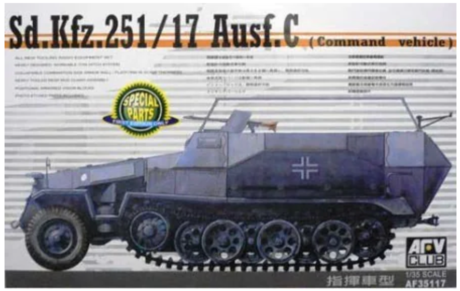 AFV Club AF35117 1/35 Sd.Kfz. 251/17 Ausf. C Command Vehicle Half-Track Model Kit