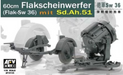 AFV Club AF35125 1/35 60cm Flakscheinwerfer (Flak-Sw 36) mit Sd.Ah.51 Model Kit