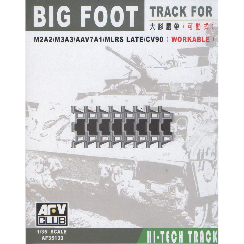 AFV Club AF35133 1/35 Workable Big Foot Tracks Set For M2A2/M3A3/AAV7A1/MLRS Late/CV90