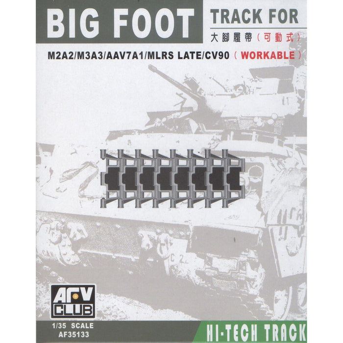 AFV Club AF35133 1/35 Workable Big Foot Tracks Set For M2A2/M3A3/AAV7A1/MLRS Late/CV90