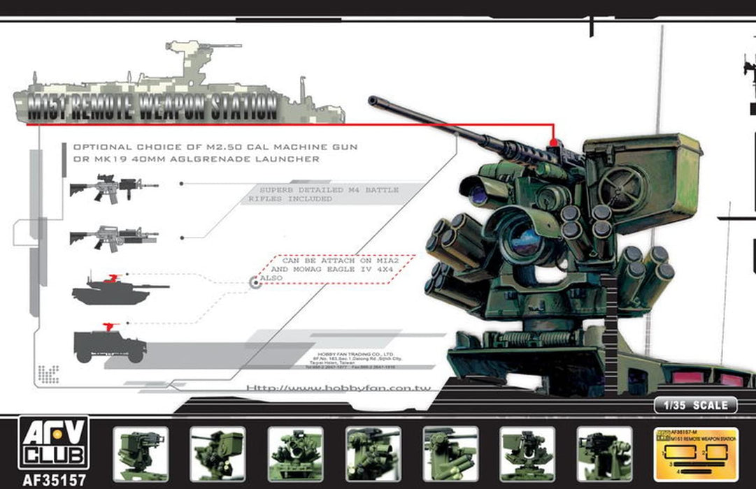 AFV Club AF35157 1/35 M151 Remote Weapon Station Model Kit