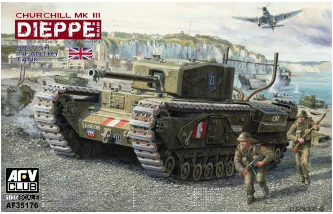 AFV Club AF35176 1/35 Churchill Mk.III British Infantry Tank Dieppe Raid Model Kit