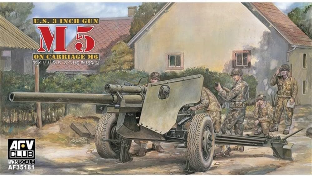 AFV Club AF35181 1/35 U.S. 3 inch gun M5 on carriage M6 Model Kit