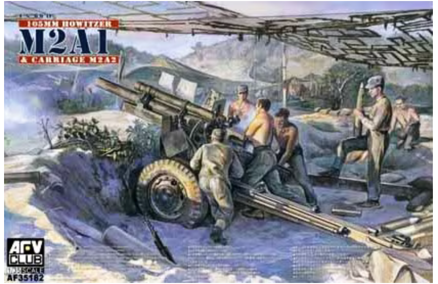 AFV Club AF35182 1/35 M2A1 105mm Howitzer & M2A2 Carriage Model Kit