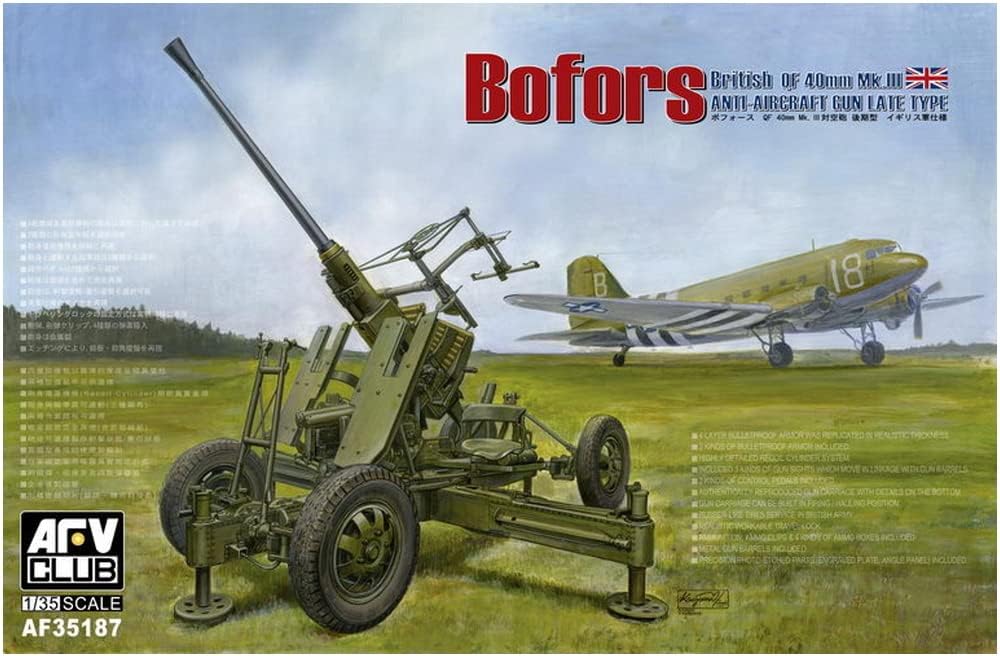 AFV Club AF35187 1/35 Bofors Anti-aircraft Gun British Version Model Kit