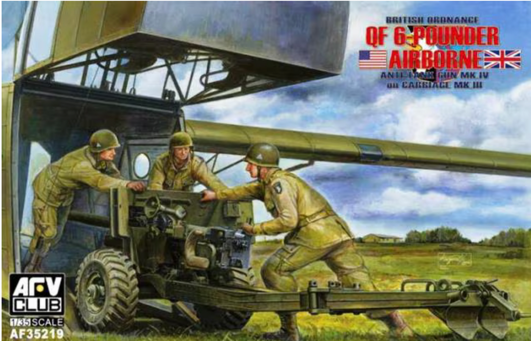 AFV Club AF35219 1/35 British QF 6 Pounder Anti-Tank Gun Mk.IV on Carriage Mk.III Model Kit