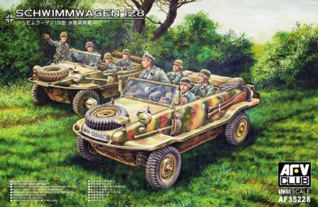 AFV Club AF35228 1/35 Volkswagen Schwimmwagen 128 WWII German Model Kit