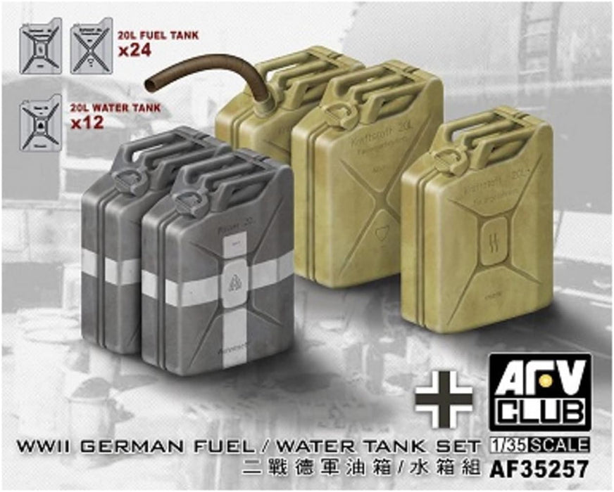 AFV Club AF35257 1/35 German Fuel/Water Tank Set Model Kit