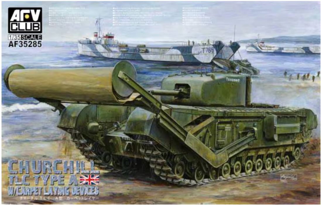 AFV Club AF35285 1/35 Churchill TLC Type-A with Carpet Laying Device Model Tank Kit