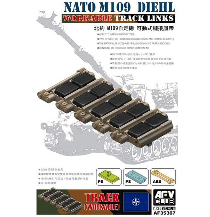 AFV Club AF35307 1/35 NATO M-109 Diehl Workable Track Links Kit