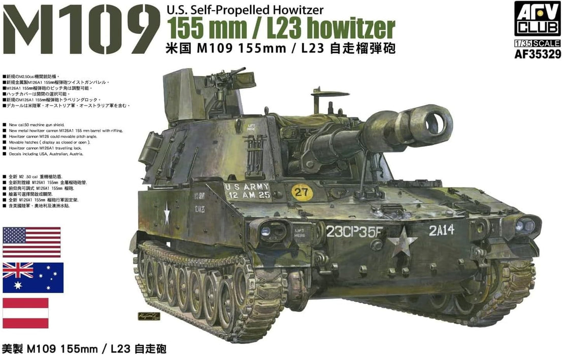 AFV Club AF35329 1/35 M109 155mm L23 Self-Propelled Howitzer Model Kit