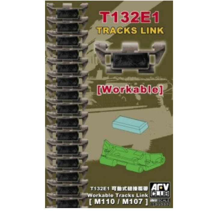 AFV Club AF35332 1/35 T132E1 Workable Track Links Kit for M110 / M107