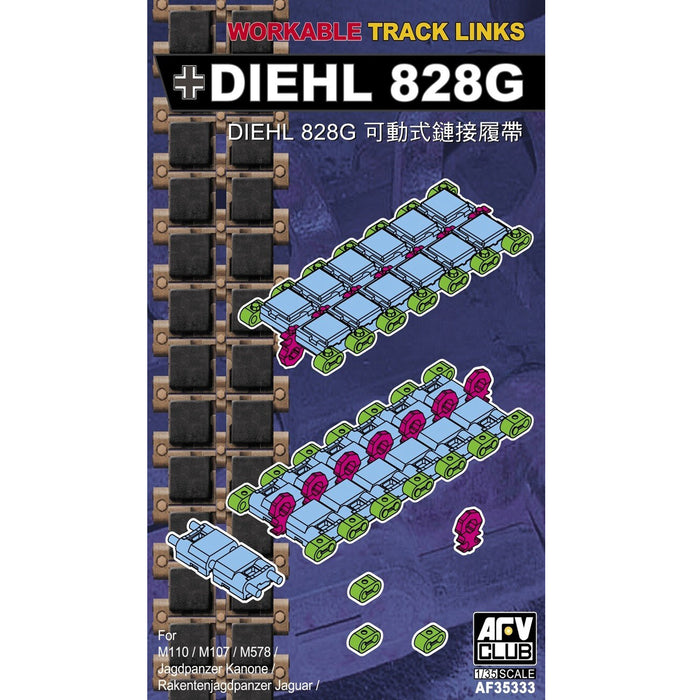 AFV Club AF35333 1/35 Diehl 828G Workable Track Links Kit For M110 / M107 / M578