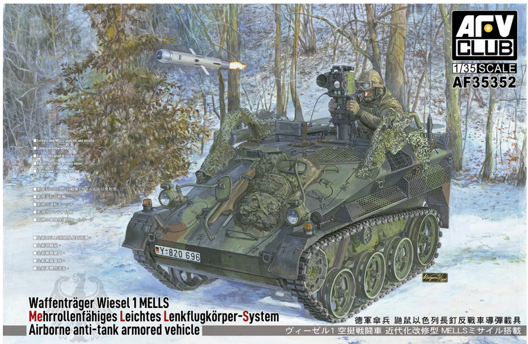 AFV Club AF35352 1/35 Waffenträger Wiesel 1 MELLS Model Tank Kit