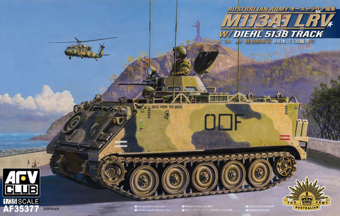 AFV Club AF35377 1/35 Australian Army M113A1 LRV With DIEHL 513B Tracks Model Kit