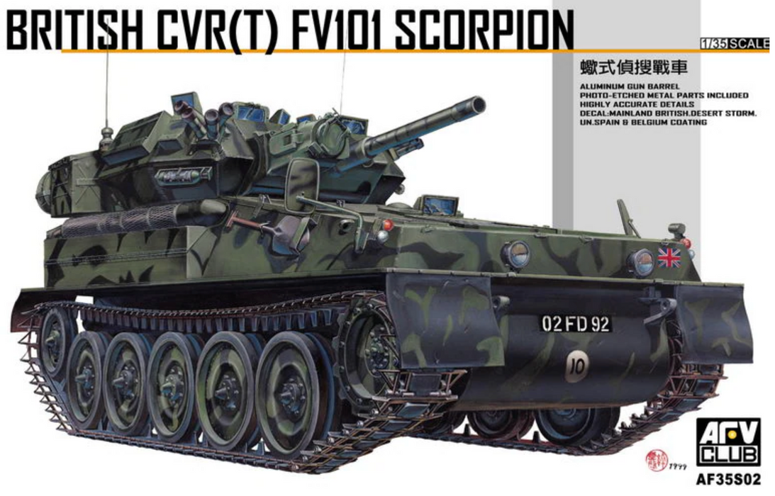 AFV Club AF35S02 1/35 British CVR(T) FV101 Scorpion Tank Model Kit