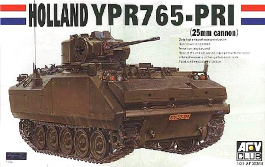 AFV Club AF35S14 1/35 Holland YPR765-PRI (25mm cannon) Model Tank Kit