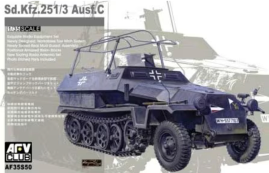 AFV Club AF35S50 1/35 Sd.Kfz. 251/3 Ausf. C German Half-Track Mode Kit