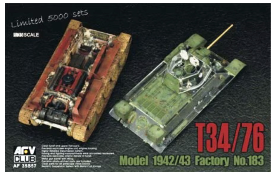 AFV Club AF35S57 1/35 Factory 183 UTZ T34/76 Model 1943 with Full Interior Model Kit