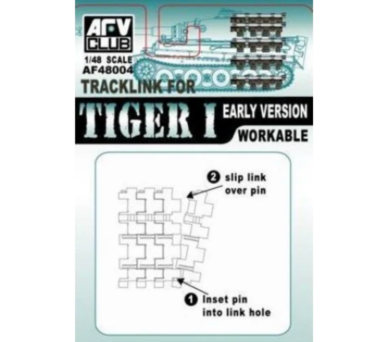 AFV Club AF48004 1/48 Workable Tracklink Kit for Tiger I Early Version