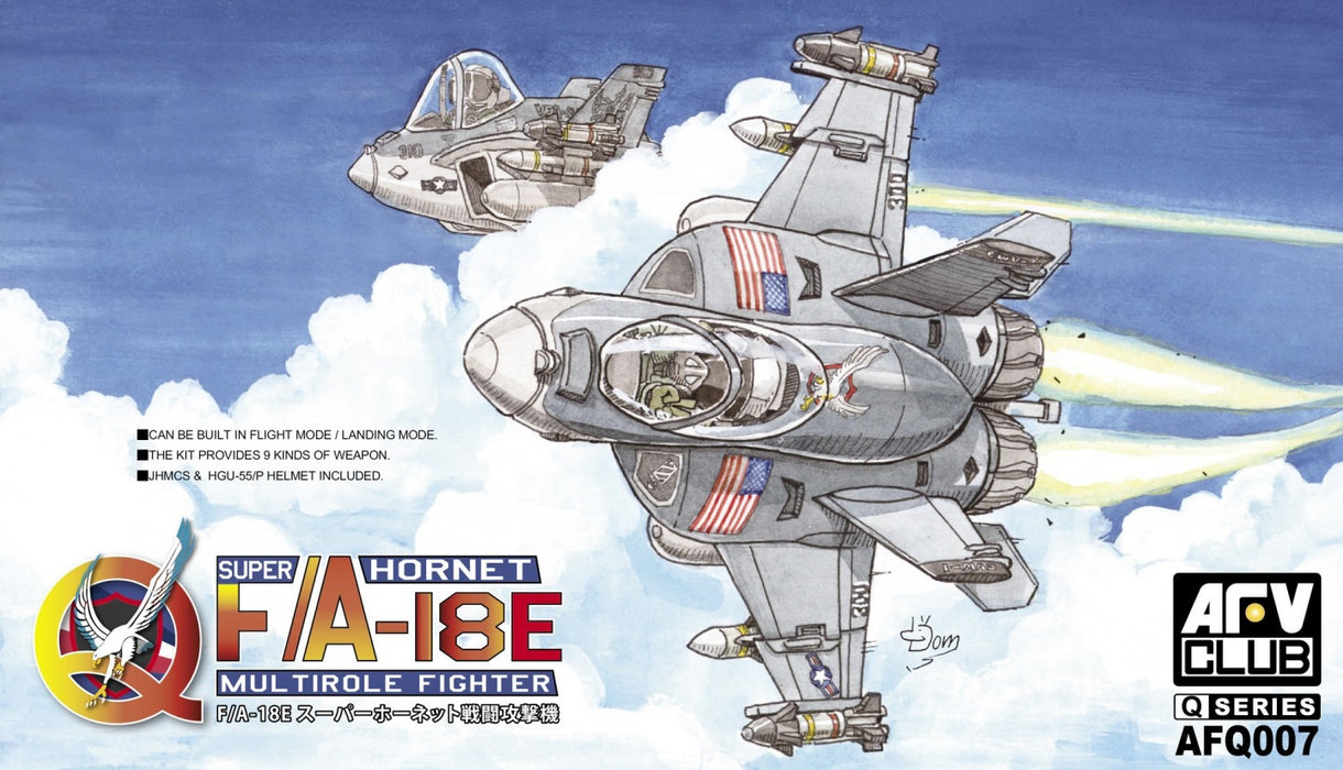 AFV Club AFQ007 1/Egg F/A-18E Super Hornet Fighter (Q-Series) Model Aircraft Kit