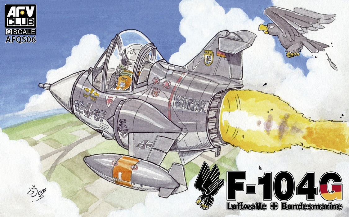AFV Club AFQS06 1/Egg F-104G Luftwaffe / Bundesmarine (Q-Series) Model Aircraft Kit